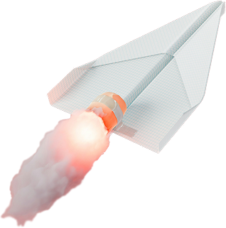 paper airplane rocket 